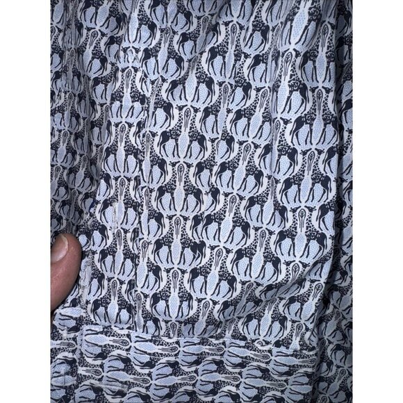 Tasso Elba Shirt Mens XL 17-17.5 Blue Combo Button Up Long Sleeve - Picture 4 of 7